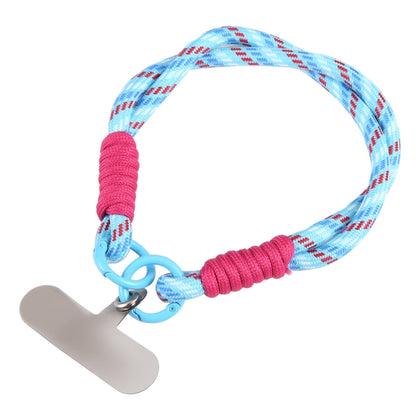 Dopamine Color Double Buckle Twist Rope Short Lanyard(Blue Red White) - Lanyards & Wrist Straps by buy2fix | Online Shopping UK | buy2fix