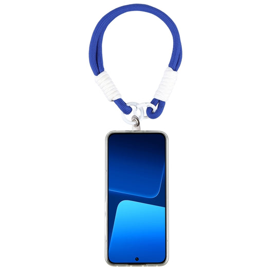 Dopamine Color Double Buckle Twist Rope Short Lanyard(Blue White) - Lanyards & Wrist Straps by buy2fix | Online Shopping UK | buy2fix