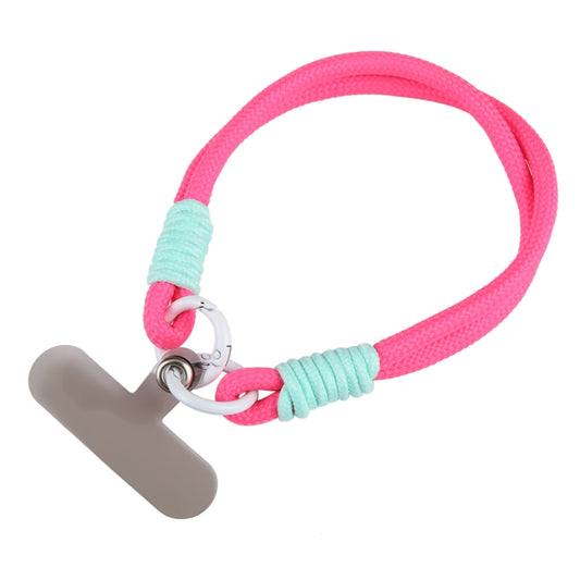 Dopamine Color Double Buckle Twist Rope Short Lanyard(Rose Red) - Lanyards & Wrist Straps by buy2fix | Online Shopping UK | buy2fix