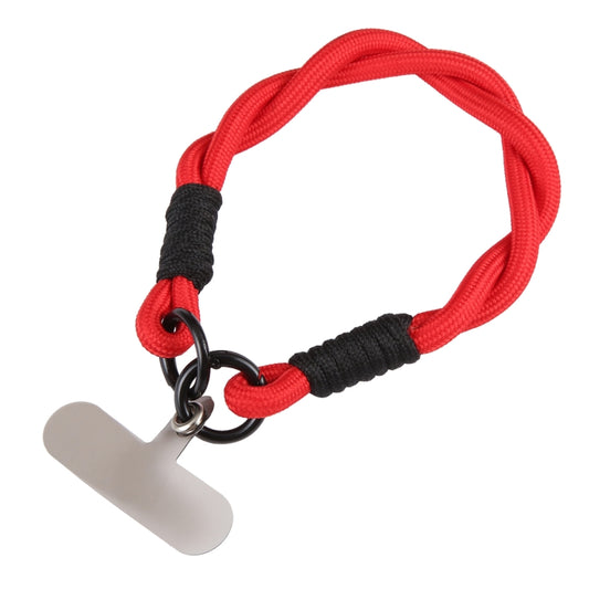 Dopamine Color Double Buckle Twist Rope Short Lanyard(Red Black) - Lanyards & Wrist Straps by buy2fix | Online Shopping UK | buy2fix
