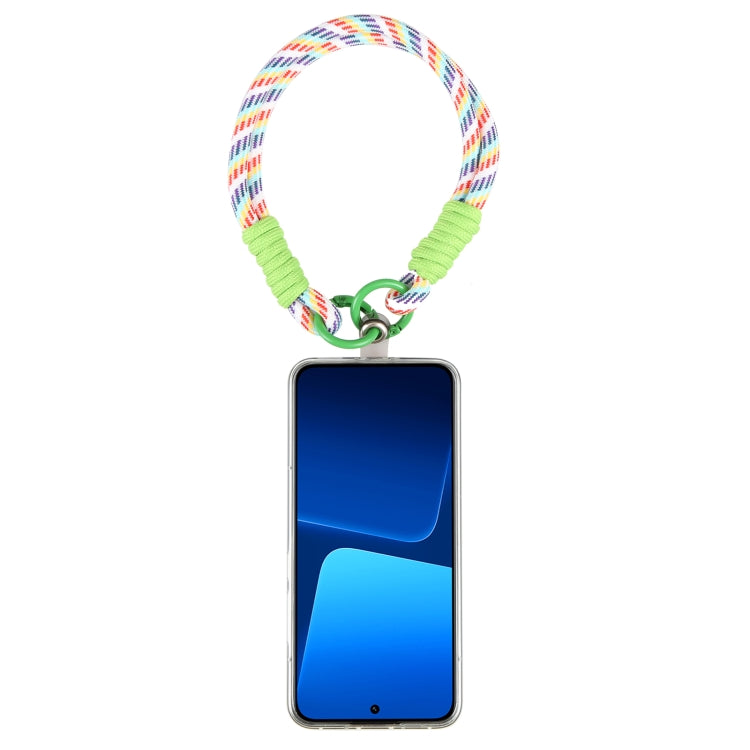 Dopamine Color Double Buckle Twist Rope Short Lanyard(Colorful Green) - Lanyards & Wrist Straps by buy2fix | Online Shopping UK | buy2fix