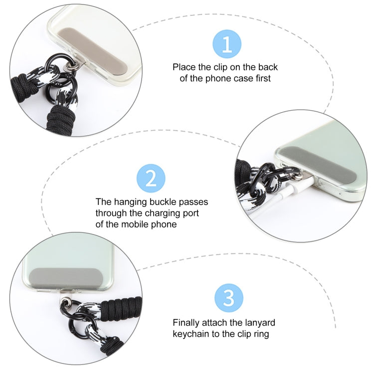 Dopamine Color Double Buckle Twist Rope Short Lanyard(Light Blue) - Lanyards & Wrist Straps by buy2fix | Online Shopping UK | buy2fix