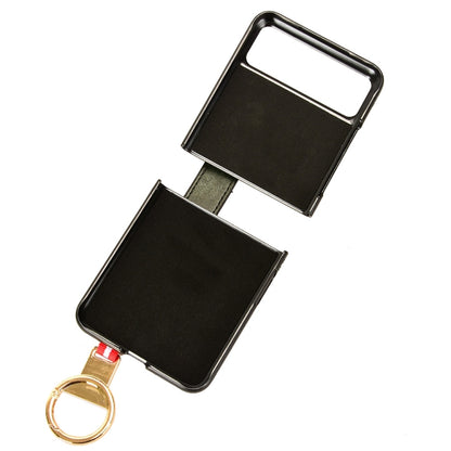 For Motorola Razr 40 Wristband Leather Back Phone Case(Brown) by buy2fix