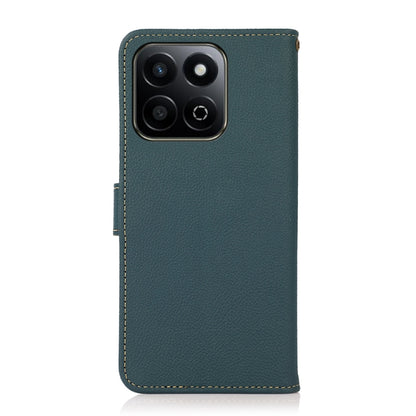 For Honor Play 60 Plus / 200 Smart KHAZNEH Custer Genuine Leather RFID Phone Case(Green) - Honor Cases by buy2fix | Online Shopping UK | buy2fix