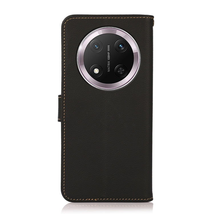 For Honor X9c KHAZNEH Custer Genuine Leather RFID Phone Case(Black) - Honor Cases by buy2fix | Online Shopping UK | buy2fix