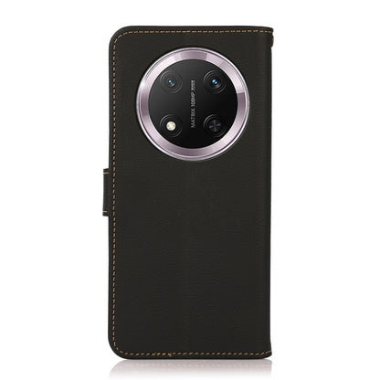 For Honor X9c KHAZNEH Custer Genuine Leather RFID Phone Case(Black) - Honor Cases by buy2fix | Online Shopping UK | buy2fix