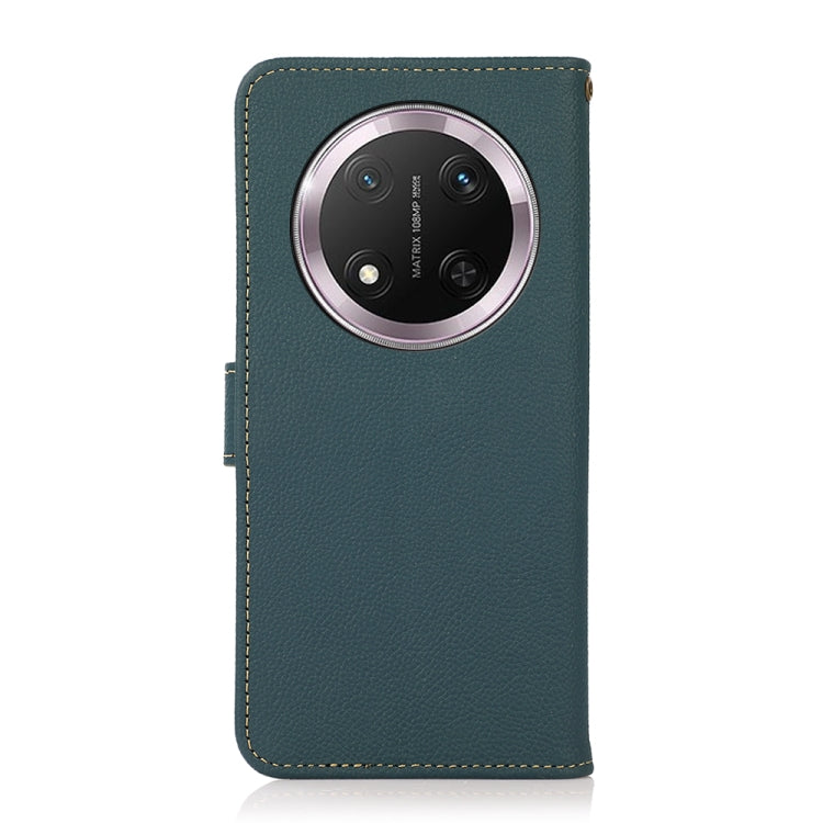 For Honor X9c KHAZNEH Custer Genuine Leather RFID Phone Case(Green) - Honor Cases by buy2fix | Online Shopping UK | buy2fix