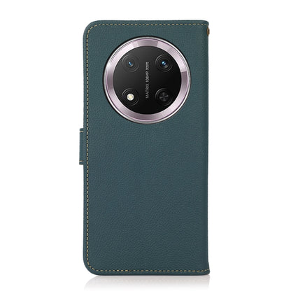 For Honor X9c KHAZNEH Custer Genuine Leather RFID Phone Case(Green) - Honor Cases by buy2fix | Online Shopping UK | buy2fix