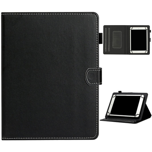 For 7 inch Universal Solid Color Horizontal Flip Leather Case with Card Slots & Holder & Pen Slot(Black) - 7 inch by buy2fix | Online Shopping UK | buy2fix