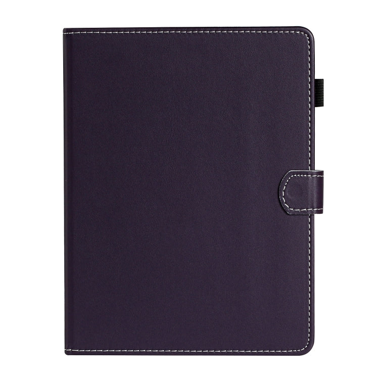 For 8 inch Universal Solid Color Horizontal Flip Leather Case with Card Slots & Holder & Pen Slot(Purple) - 8 inch by buy2fix | Online Shopping UK | buy2fix