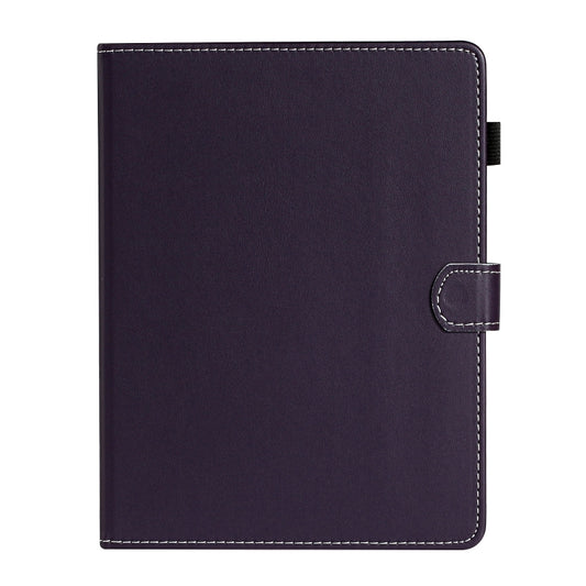 For 8 inch Universal Solid Color Horizontal Flip Leather Case with Card Slots & Holder & Pen Slot(Purple) - 8 inch by buy2fix | Online Shopping UK | buy2fix