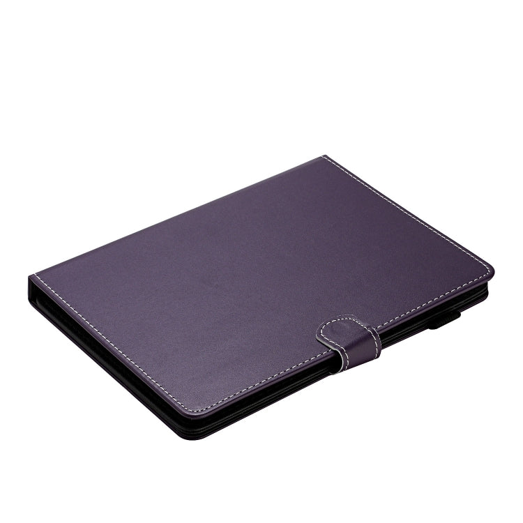 For 8 inch Universal Solid Color Horizontal Flip Leather Case with Card Slots & Holder & Pen Slot(Purple) - 8 inch by buy2fix | Online Shopping UK | buy2fix