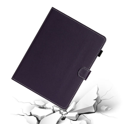 For 8 inch Universal Solid Color Horizontal Flip Leather Case with Card Slots & Holder & Pen Slot(Purple) - 8 inch by buy2fix | Online Shopping UK | buy2fix
