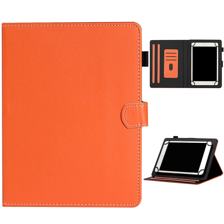 For 10 inch Universal Solid Color Horizontal Flip Leather Case with Card Slots & Holder & Pen Slot(Orange) - 10 - 11 inch by buy2fix | Online Shopping UK | buy2fix