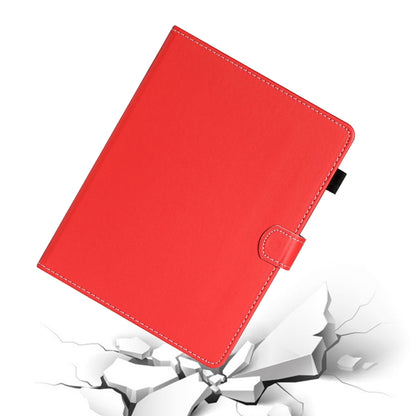 For 10 inch Universal Solid Color Horizontal Flip Leather Case with Card Slots & Holder & Pen Slot(Red) - 10 - 11 inch by buy2fix | Online Shopping UK | buy2fix