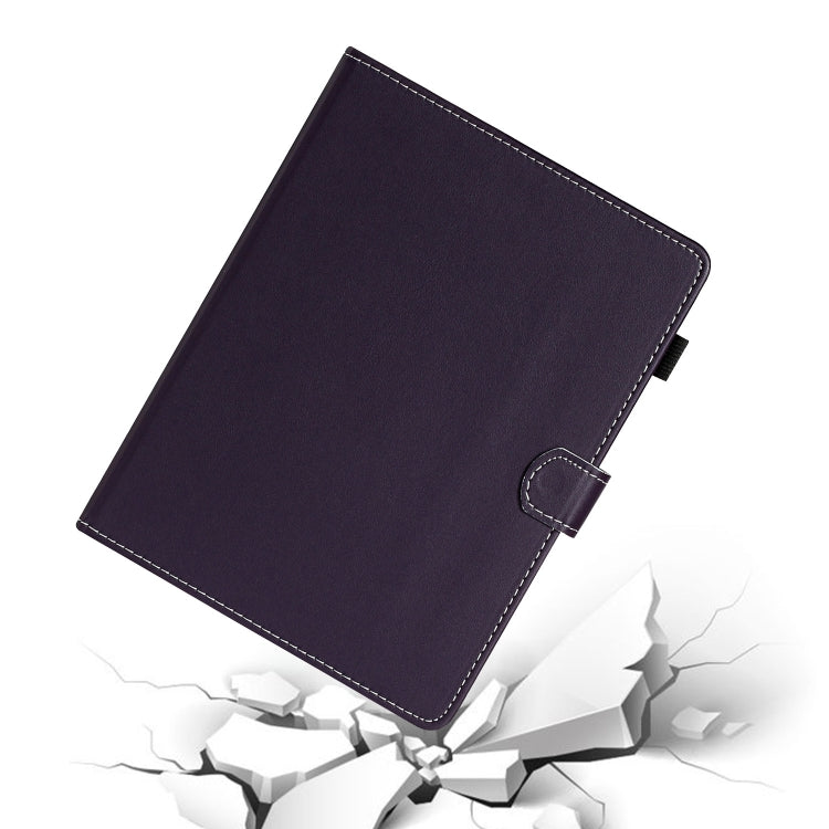 For 10 inch Universal Solid Color Horizontal Flip Leather Case with Card Slots & Holder & Pen Slot(Purple) - 10 - 11 inch by buy2fix | Online Shopping UK | buy2fix