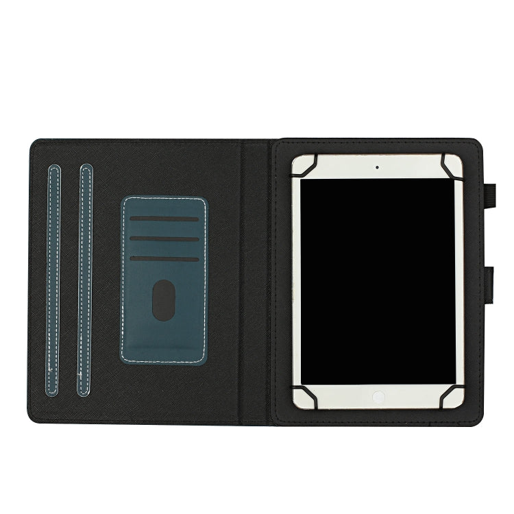 For 10 inch Universal Solid Color Horizontal Flip Leather Case with Card Slots & Holder & Pen Slot(Dark Green) - 10 - 11 inch by buy2fix | Online Shopping UK | buy2fix