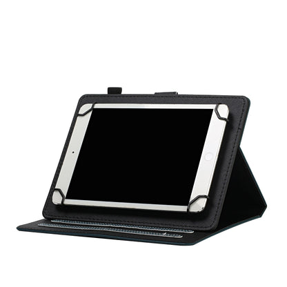 For 10 inch Universal Solid Color Horizontal Flip Leather Case with Card Slots & Holder & Pen Slot(Dark Green) - 10 - 11 inch by buy2fix | Online Shopping UK | buy2fix