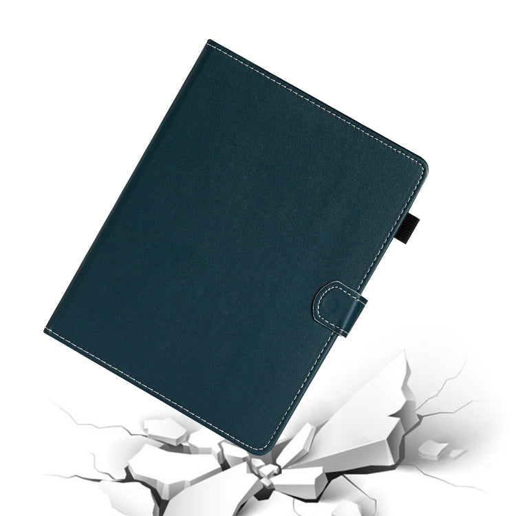 For 10 inch Universal Solid Color Horizontal Flip Leather Case with Card Slots & Holder & Pen Slot(Dark Green) - 10 - 11 inch by buy2fix | Online Shopping UK | buy2fix