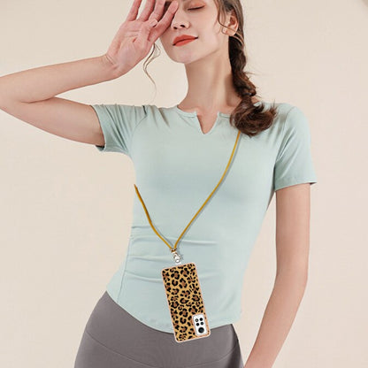 For Xiaomi Redmi Note 12 Pro 4G Global Electroplating Dual-side IMD Phone Case with Lanyard(Leopard Print) - Xiaomi Cases by buy2fix | Online Shopping UK | buy2fix