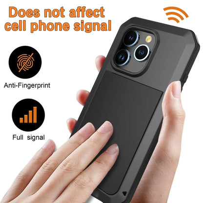 For iPhone 15 Pro Max Shockproof Life Waterproof Dust-proof Metal + Silicone Phone Case(Black) - iPhone 15 Pro Max Cases by buy2fix | Online Shopping UK | buy2fix