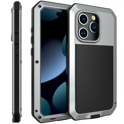 For iPhone 15 Pro Max Shockproof Life Waterproof Dust-proof Metal + Silicone Phone Case(Silver) - iPhone 15 Pro Max Cases by buy2fix | Online Shopping UK | buy2fix