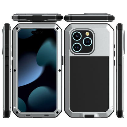 For iPhone 15 Pro Max Shockproof Life Waterproof Dust-proof Metal + Silicone Phone Case(Silver) - iPhone 15 Pro Max Cases by buy2fix | Online Shopping UK | buy2fix