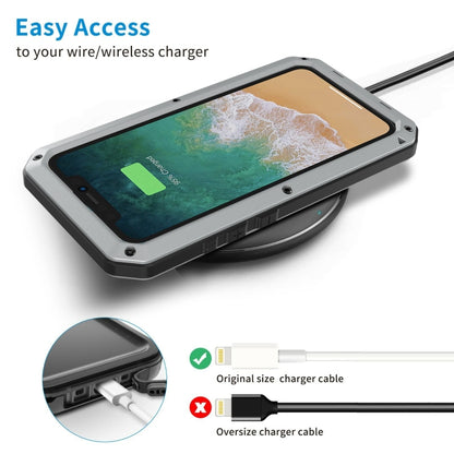 For iPhone 15 Pro Max Shockproof Life Waterproof Dust-proof Metal + Silicone Phone Case(Silver) - iPhone 15 Pro Max Cases by buy2fix | Online Shopping UK | buy2fix