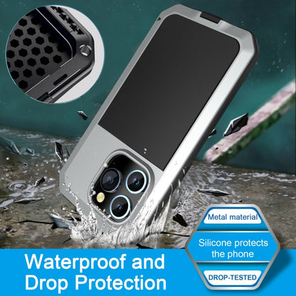 For iPhone 15 Pro Max Shockproof Life Waterproof Dust-proof Metal + Silicone Phone Case(Silver) - iPhone 15 Pro Max Cases by buy2fix | Online Shopping UK | buy2fix
