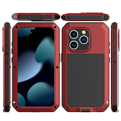 For iPhone 15 Pro Shockproof Life Waterproof Dust-proof Metal + Silicone Phone Case(Red) - iPhone 15 Pro Cases by buy2fix | Online Shopping UK | buy2fix