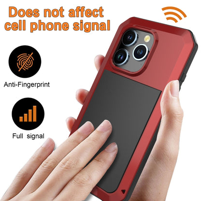 For iPhone 15 Pro Shockproof Life Waterproof Dust-proof Metal + Silicone Phone Case(Red) - iPhone 15 Pro Cases by buy2fix | Online Shopping UK | buy2fix