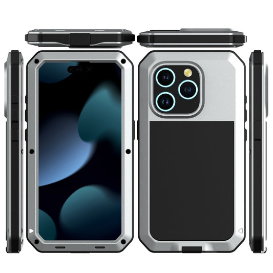 For iPhone 15 Pro Shockproof Life Waterproof Dust-proof Metal + Silicone Phone Case(Silver) - iPhone 15 Pro Cases by buy2fix | Online Shopping UK | buy2fix