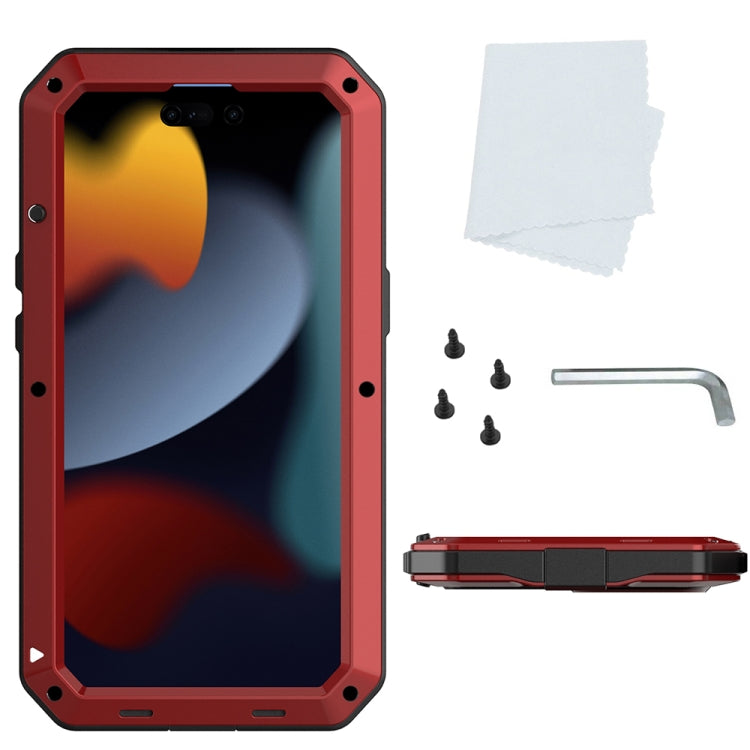 For iPhone 15 Plus Shockproof Life Waterproof Dust-proof Metal + Silicone Phone Case(Red) - iPhone 15 Plus Cases by buy2fix | Online Shopping UK | buy2fix