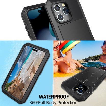 For iPhone 15 Plus Shockproof Life Waterproof Dust-proof Metal + Silicone Phone Case(Black) - iPhone 15 Plus Cases by buy2fix | Online Shopping UK | buy2fix