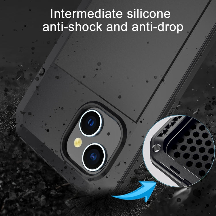For iPhone 15 Plus Shockproof Life Waterproof Dust-proof Metal + Silicone Phone Case(Black) - iPhone 15 Plus Cases by buy2fix | Online Shopping UK | buy2fix
