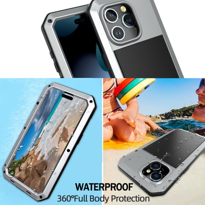 For iPhone 15 Plus Shockproof Life Waterproof Dust-proof Metal + Silicone Phone Case(Silver) - iPhone 15 Plus Cases by buy2fix | Online Shopping UK | buy2fix