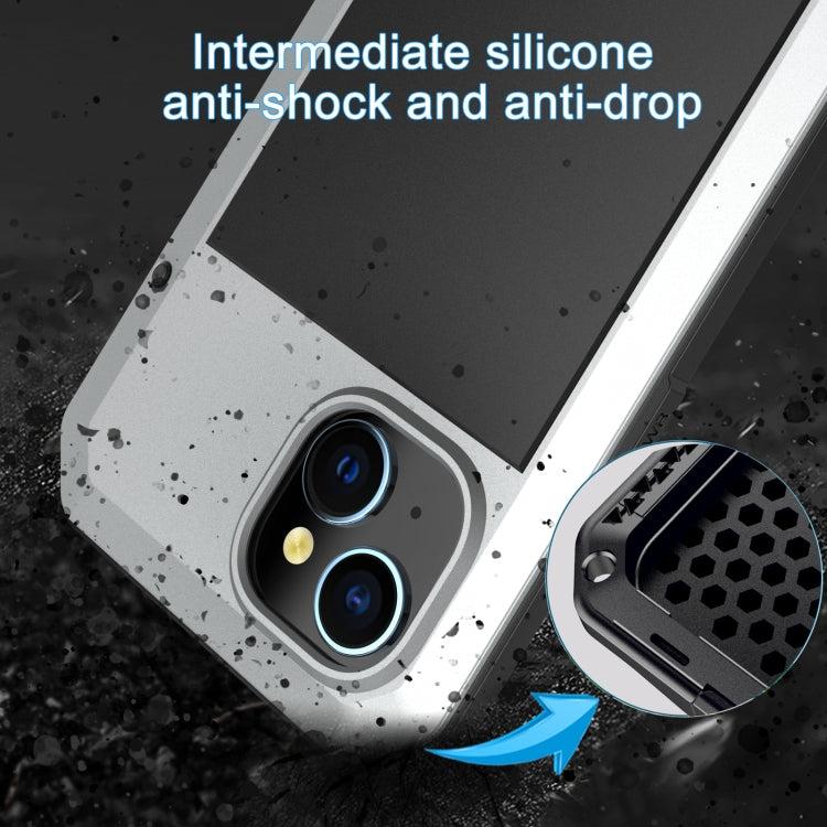 For iPhone 15 Plus Shockproof Life Waterproof Dust-proof Metal + Silicone Phone Case(Silver) - iPhone 15 Plus Cases by buy2fix | Online Shopping UK | buy2fix