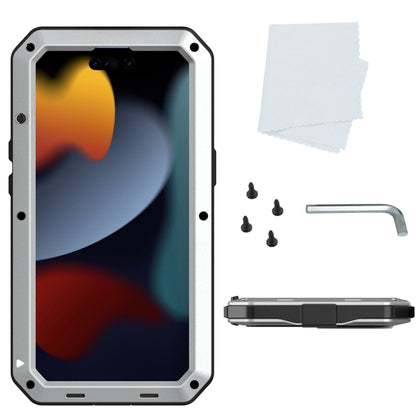 For iPhone 15 Plus Shockproof Life Waterproof Dust-proof Metal + Silicone Phone Case(Silver) - iPhone 15 Plus Cases by buy2fix | Online Shopping UK | buy2fix