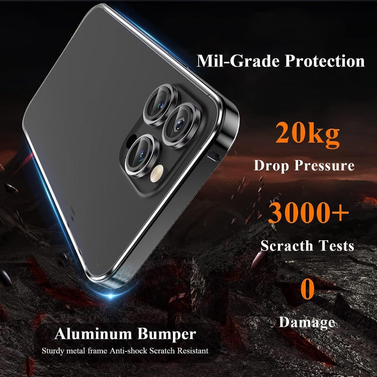 For iPhone 14 Pro Max 3 in 1 Ultra-thin Metal Frame + Lens + Film Phone Protection Set(Black) - iPhone 14 Pro Max Cases by buy2fix | Online Shopping UK | buy2fix