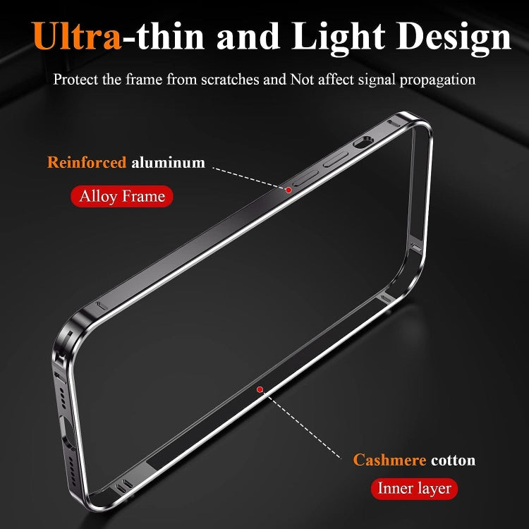 For iPhone 14 Pro Max 3 in 1 Ultra-thin Metal Frame + Lens + Film Phone Protection Set(Black) - iPhone 14 Pro Max Cases by buy2fix | Online Shopping UK | buy2fix