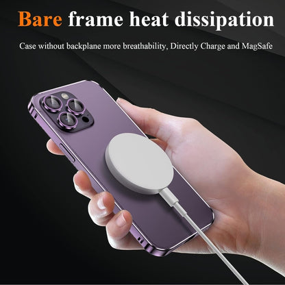 For iPhone 14 Pro Max 3 in 1 Ultra-thin Metal Frame + Lens + Film Phone Protection Set(Purple) - iPhone 14 Pro Max Cases by buy2fix | Online Shopping UK | buy2fix