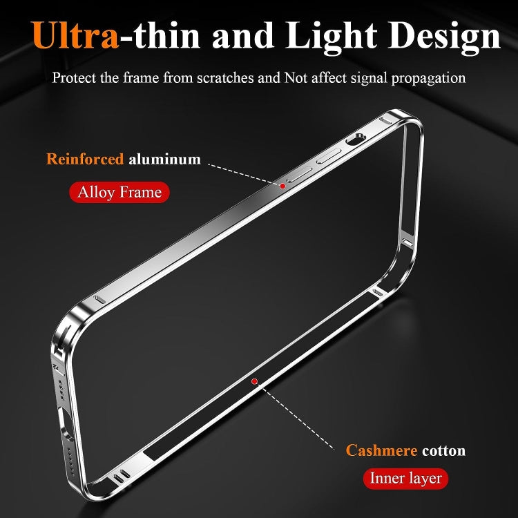 For iPhone 14 Pro 3 in 1 Ultra-thin Metal Frame + Lens + Film Phone Protection Set(Silver) - iPhone 14 Pro Cases by buy2fix | Online Shopping UK | buy2fix