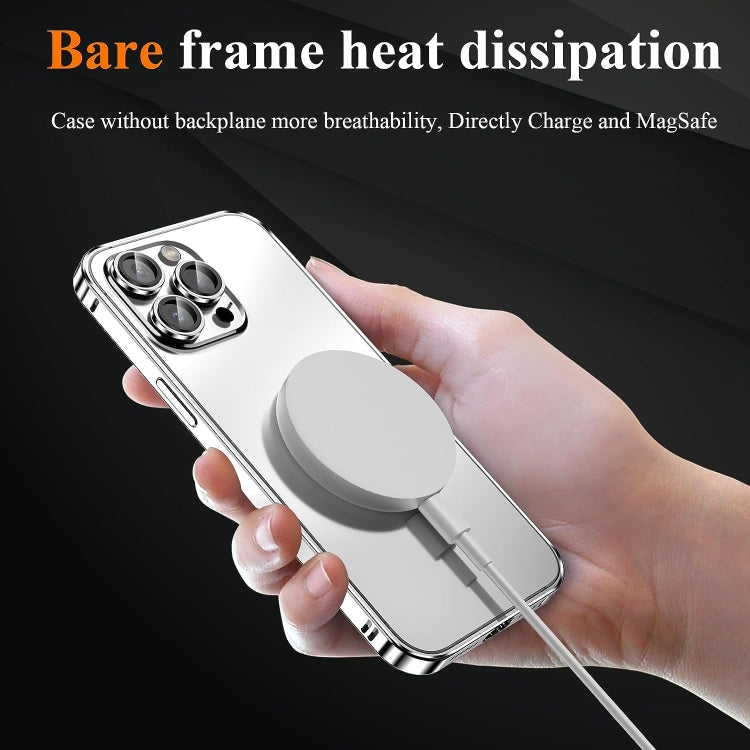 For iPhone 14 Pro 3 in 1 Ultra-thin Metal Frame + Lens + Film Phone Protection Set(Silver) - iPhone 14 Pro Cases by buy2fix | Online Shopping UK | buy2fix