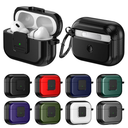 For AirPods 2 / 1 TPU + PC Wireless Earphones Case with Magnetic Switch(Purple) - For AirPods 1/2 by buy2fix | Online Shopping UK | buy2fix