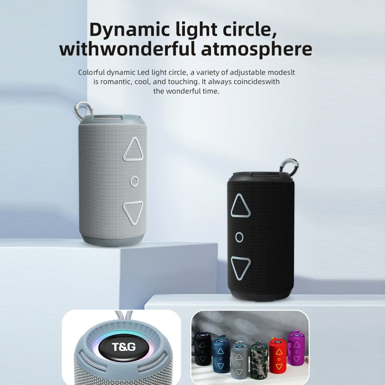 T&G TG-656 Portable Wireless 3D Stereo Subwoofer Bluetooth Speaker Support FM / LED Atmosphere Light(Camouflage) - Desktop Speaker by T&G | Online Shopping UK | buy2fix