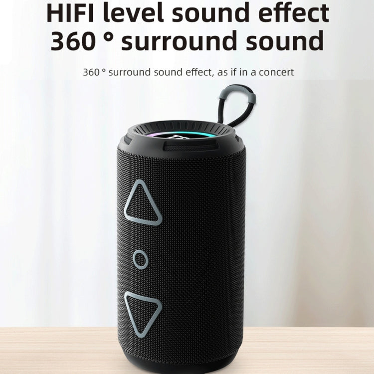 T&G TG-656 Portable Wireless 3D Stereo Subwoofer Bluetooth Speaker Support FM / LED Atmosphere Light(Grey) - Desktop Speaker by T&G | Online Shopping UK | buy2fix