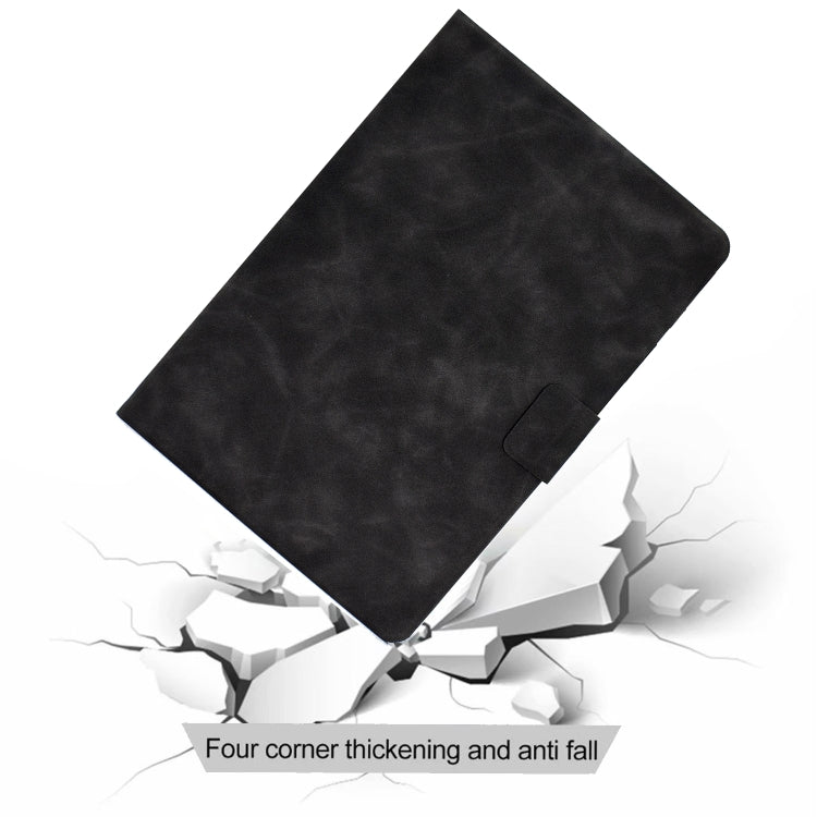 For iPad Pro 11 2024 Cowhide Texture Leather Smart Tablet Case(Grey) - iPad Pro 11 2024 Cases by buy2fix | Online Shopping UK | buy2fix