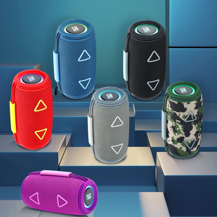 T&G TG-657 Portable Wireless 3D Stereo Subwoofer Bluetooth Speaker Support FM / LED Atmosphere Light(Camouflage) - Desktop Speaker by T&G | Online Shopping UK | buy2fix
