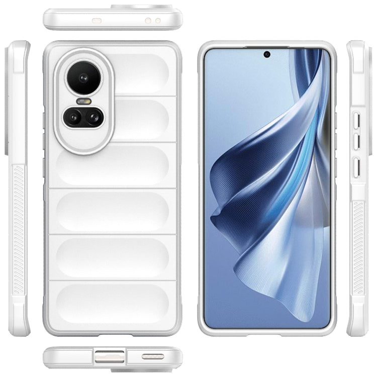 For OPPO Reno10 5G Global Magic Shield TPU + Flannel Phone Case(White) - OPPO Cases by buy2fix | Online Shopping UK | buy2fix