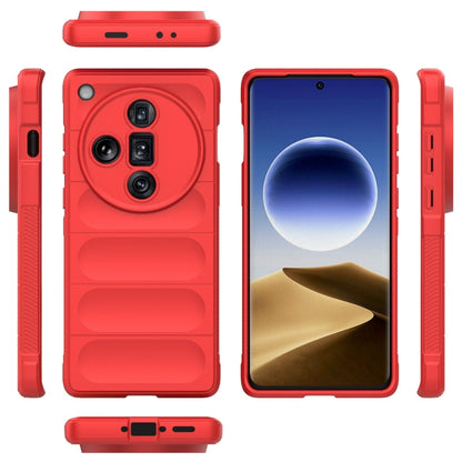 For OPPO Find X7 Ultra 5G Magic Shield TPU + Flannel Phone Case(Red) - Find X7 Ultra Cases by buy2fix | Online Shopping UK | buy2fix